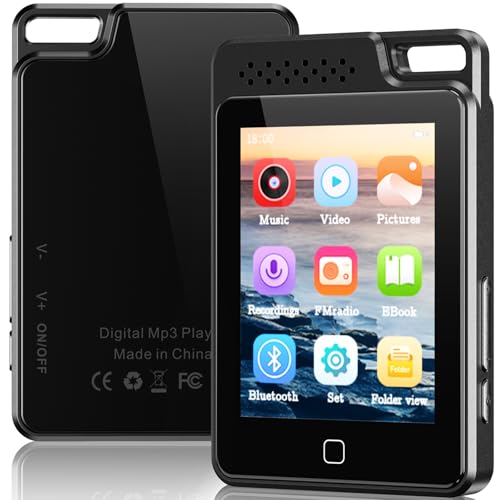 64GB Reproductor MP3 Bluetooth 5.3, Pantalla táctil Completa de 2,4 Pulgadas, Cubierta de Metal,...