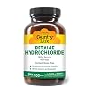 Country Life Betaine Hydrochloride with Pepsin, 600mg, 100 Tablets, Certified Gluten Free