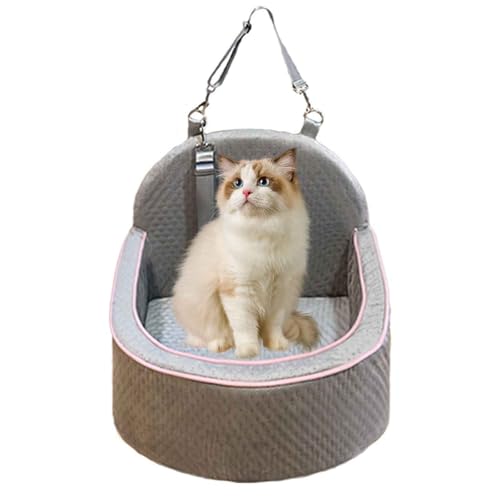 Refuerzo De Coche para Perros, Asiento del Coche De Seguridad para Mascotas, Asiento De Coche para Perros Pequeños con Correa De Seguridad Y Base Antideslizante