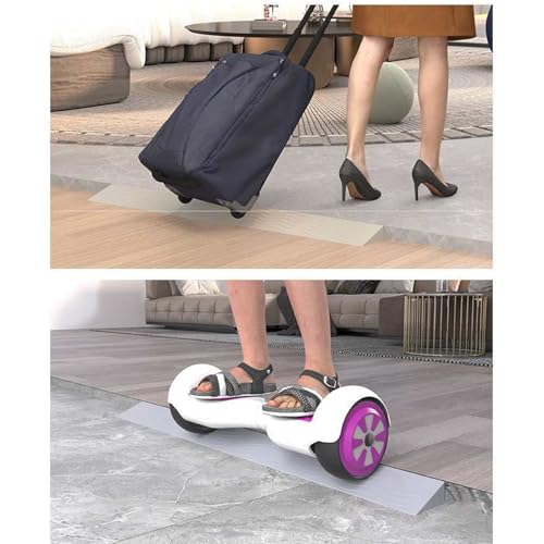 Alfombrilla para rampa antideslizante ensanchada, rampa de umbral de plástico, tabla de transición para escalones interiores, diseño antideslizante y resistente al desgaste miniatura 3