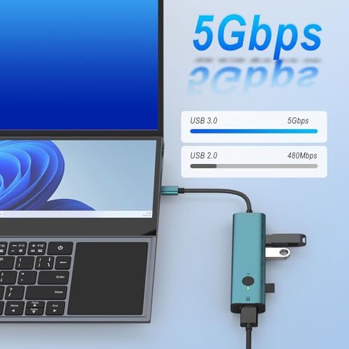 Amplíe su pantalla sin cortes usando este Hub USB C con función de reposo 3