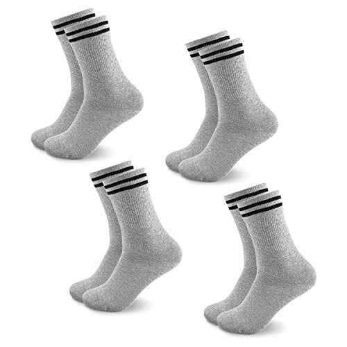 Socken Herren Damen Sportsocken 4 paar Tennissocken Schwarz Lange Baumwollsocken Weiß Laufsocken Arbeitssocken weiss