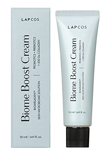 LAPCOS Biome Boost Face Cream, Probiotic Skin Balancing Moisturizer, Repair and Restore Complexion with Collagen and Niacinamide (1.69 oz)