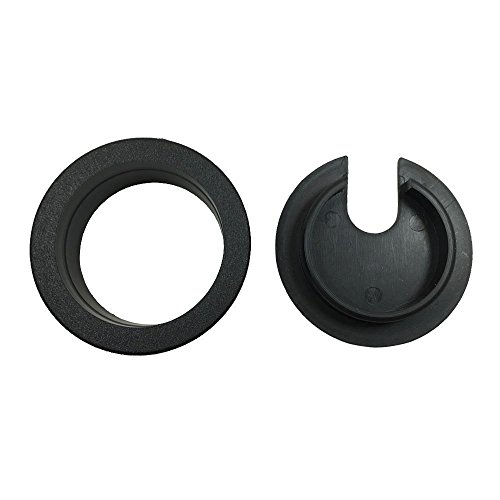 Anzeser 1-1/2" Black Desk Grommet (10 Pack) #TOP3