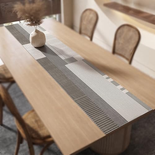 Chemin de table en similicuir bleu marine aspect mat 30cm - 2