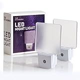 TK LED Night Light v.2017 Super Bright Power-Saver 0.2w (2pk). Plug in for Adult, Baby, and Kids.