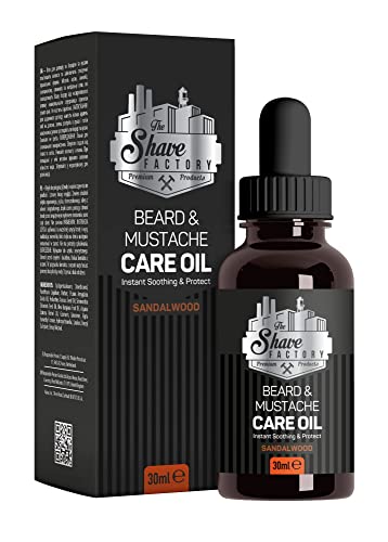 The Shave Factory Aceite De Tratamiento Para Barba Y Bigote De Sándalo : El Cuidado Definitivo Para Una Barba Y Un Bigote Sanos, Brillantes Y Con Un Estilo Perfecto