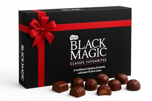 Nestlé Black Magic Dark Chocolate Luxury Assortment Gift Box 348g Dark Chocolate Ideal for Easter Mother Days Christmas Birthday Festival Hamper Stocking Filler Gift