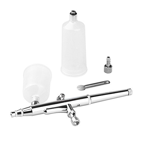 Pinkiou Airbrush Kit Large Capacity Cup Double-Action Trigger Air-Paint 0.3mm Needle Air Brush Spray Gun Body Paint Art