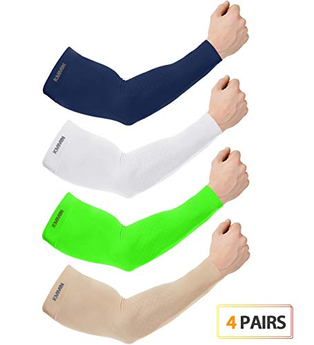KMMIN Arm Sleeves UV Protection for Driving Cycling Golf Basketball Warmer Cooling UPF