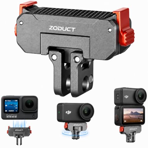 Image of 360 Rotation DJI Magnetic Mount Quick Release Mount for DJI OSMO Action 3 | 4 | 5 Pro with 1 /4 Screw & Dual Claw interfaces for tripods and Stick, Action Camera Accessories (360 Mount)