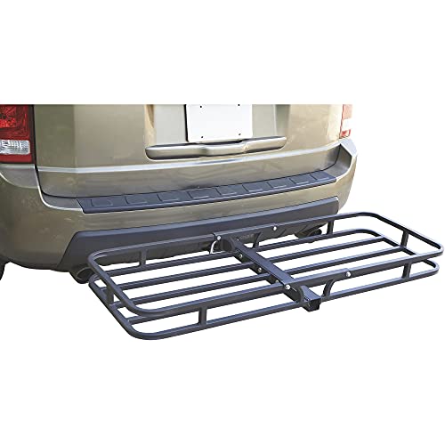 Ironton Steel Hitch Cargo Carrier - 500-Lb. Capacity, Black, 53.5In.l X 19.5In.w X 5In.h #TOP2