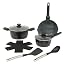 Matte Black Grey Ceramic Non-Stick (13pc SmartHandle)