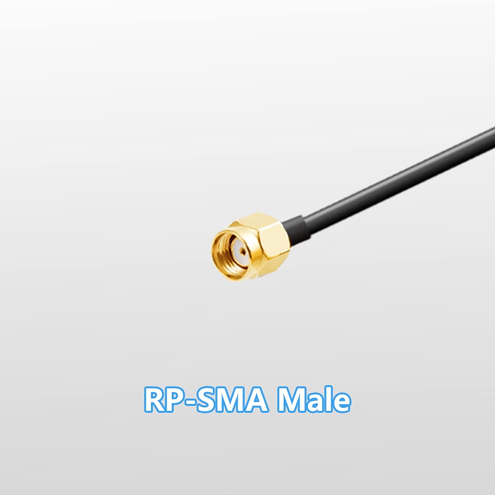 POBADY 2.4G /5G/ 5.8G Dual Frequency WiFi Antenna MIMO Omnidirectional Signal Booster Magnetic Base 6dBi RP-SMA Adapter 1.2M 3.9ft for PCIE Network WiFi Card Router External Antenna Wireless WLAN