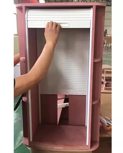 Puerta Plegable Puerta Corredera Tipo Persiana para Armario, Puertas Correderas con Riel para Armario Pequeño Tipo Aparador, Puertas Retráctiles Personalizables para Armario(35x45cm(13.8x17.7'))