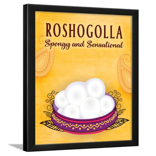 Image of Chaka Chaundh - Rasgulla Quotes Frames - methai Quotes with Frames - sweet Quotess Wall Frames - dessert Quotess for Poster Decor - (14 X 11 Inches)
