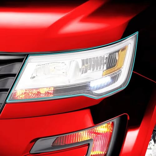 Autocollant en TPU noir transparent pour phare Ford Explorer 2016 2017