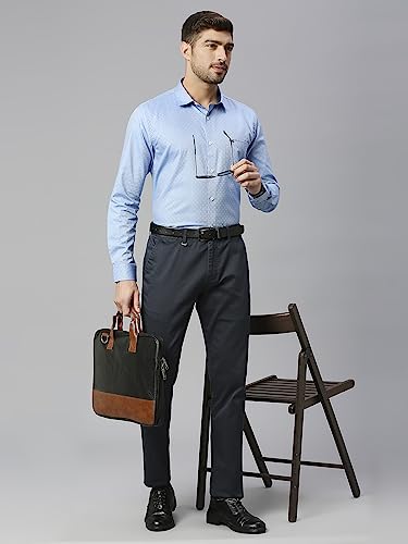Image of Thomas Scott Men's Cotton Slim Fit 100% Formal Shirt with Spread Collar and Full Sleeves