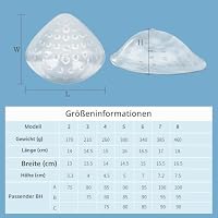 ONEFENG Silikon Brustprothesen,Dreieck Mastektomie Brust Prothesen Silikon-Brustform Konkave Prothese BH Einlagen für Schwimmen Cosplay(1 Stück) – Ansicht 7