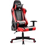 GTRACING Gaming Chair Racing Office Computer Ergonomic Video Game Chair Backrest and Seat Height Adjustable Swivel Recliner with Headrest and Lumbar Pillow Esports Chair (Red)