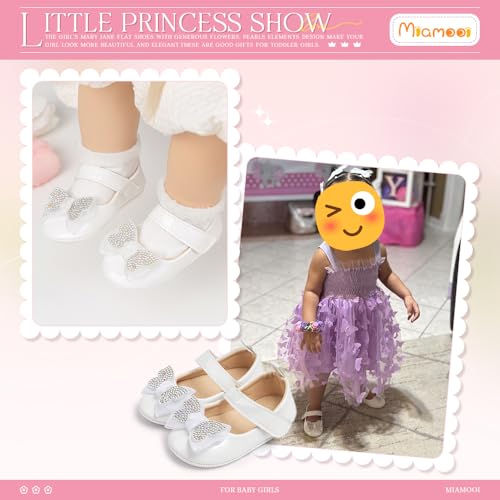 Miamooi Infant Baby Girls Wedding Dress Shoes Bow Ballet Princess Mary Jane Flats Toddler First Walkers Sneaker Newborn Crib Baptism Shoes2