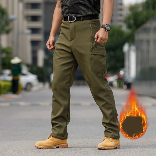 Men's Outdoor Sports Pant Soft Hiking Pants Zipper with Pocket Loose Casual Going Out Work Relaxed Fit Trousers3