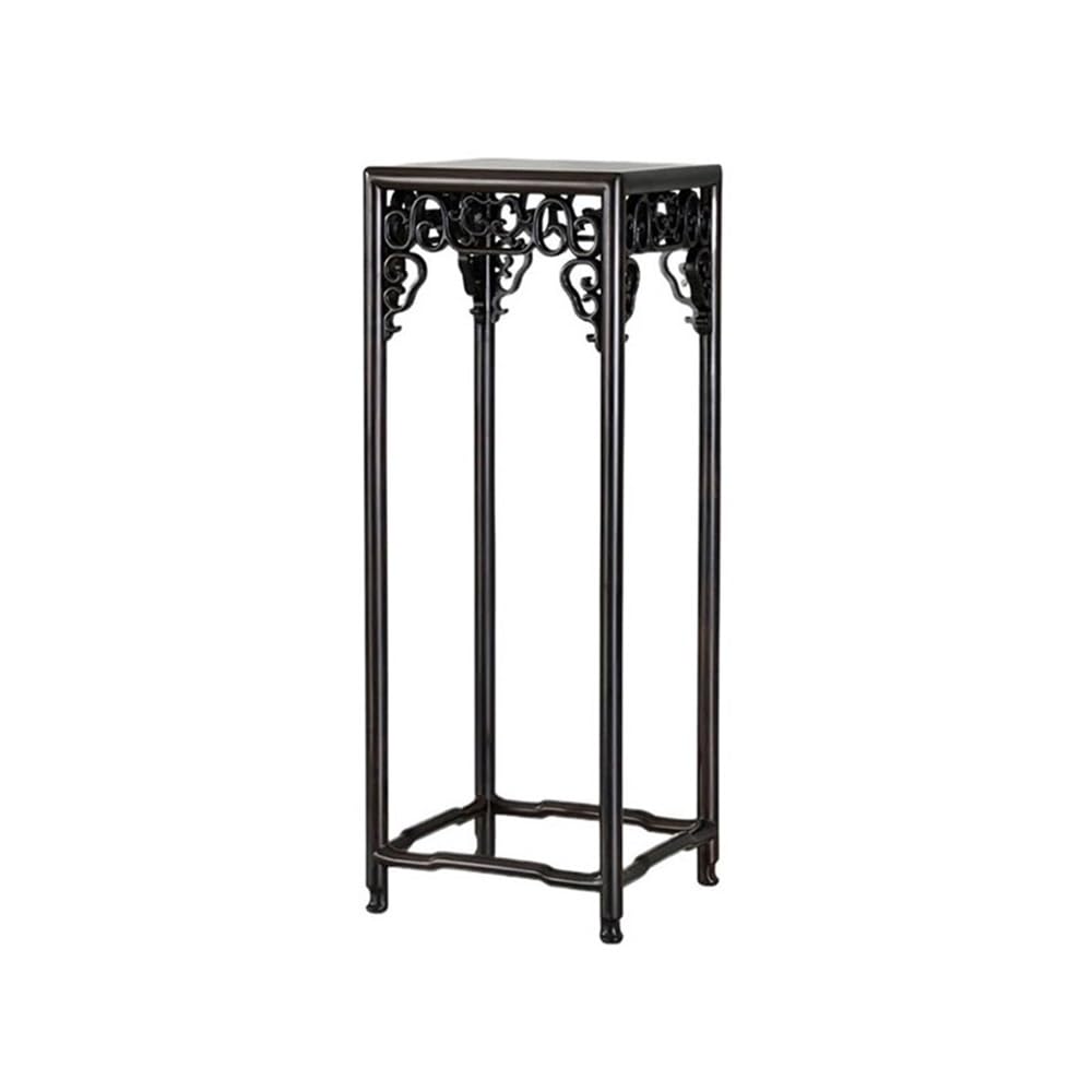 birene Vase Stand Openwork Carving Chinese Style Redwood Bonsai Base, Indoor Household Ornament Display Stand