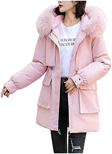 Preisvergleich Produktbild QIBIN Lässige Winterjacke für Damen, modisch, warm, lässig, langärmelig, Pullover, Slim Overcoat, Staubsaugerteile (Farbe: Khaki, Größe: XX-Large)