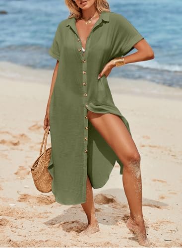 Image of Dokotoo Womens Long Cardigans Swimsuit Cover Ups Summer Beach Dress