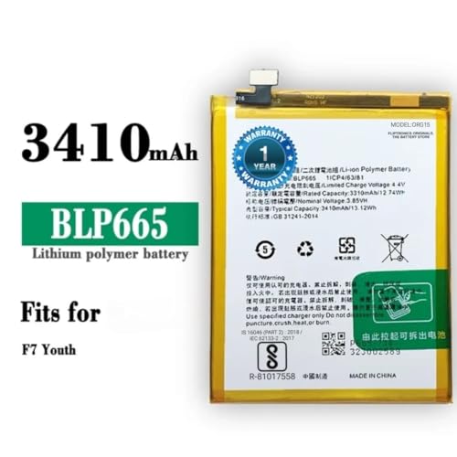 Image of THE BATTERY STORE Original BLP665 Battery for Oppo F7 Youth / CPH1859 / CPH1861 / Battery with 1 Year Warranty****(PP266)