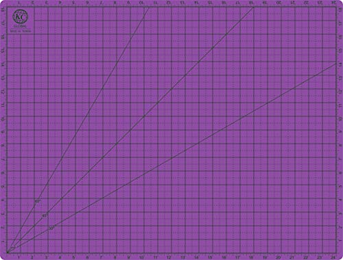 KC GLOBAL A2 (25"x19") Professional Grade Self-Healing Cutting Mat (Purple) - Odor-Free, Double-Sided, eco-Friendly, Durable. Premium Desk mat for Crafting, Sewing, Quilting and Art Projects
