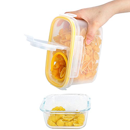 Cereal Container, VERONES Food Storage Containers 15 Pack Airtight Cereal Dispenser Set for Flour Snacks Nuts & Baking Supplies - Thumbnail 6