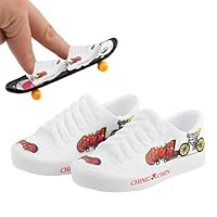 Mini Chaussures Fingerboard - Jouet Chaussures Miniatures, Baskets En Caoutchouc | Tiny Skate Shoe Équipement, Chaussures De Jouet De Bureau, Style De Vêtements De Doigts, Affichage De Chaussures