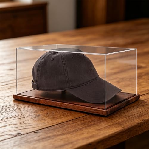 Boîte acrylique casquette baseball transparente support vitrine exposition maison - 5