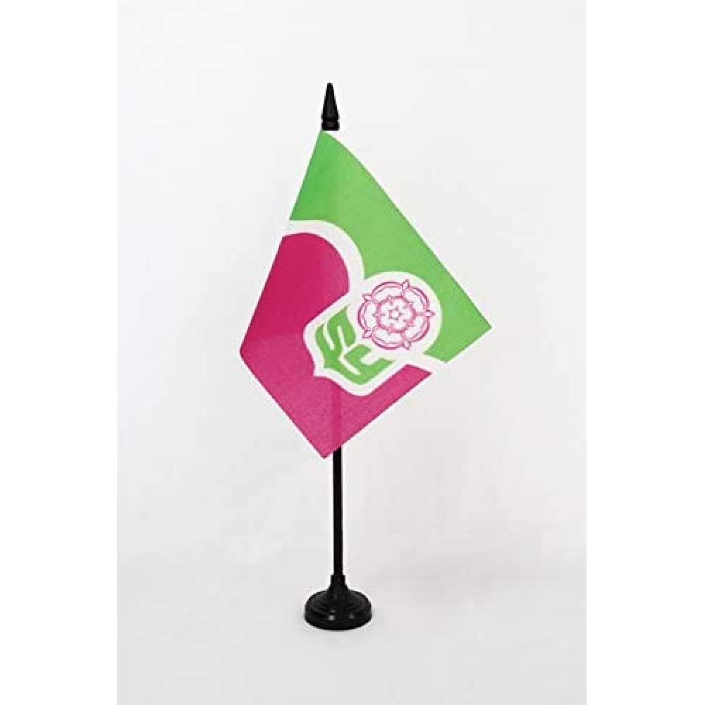 AZ FLAG South Yorkshire county Table Flag 15x10 cm Plastic Base