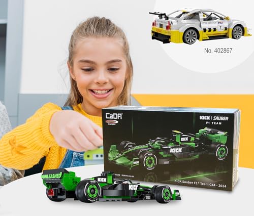 JAMARA 402861 CADA Kick Sauber F1&reg; Team C44-2024 1:24 Bricks, Spielzeugauto, Sport Rennwagen f&uuml;r Kinder ab 8 Jahre, Set aus Klemmbausteinen, Geschenkidee f&uuml;r Kids, Detailgetreu