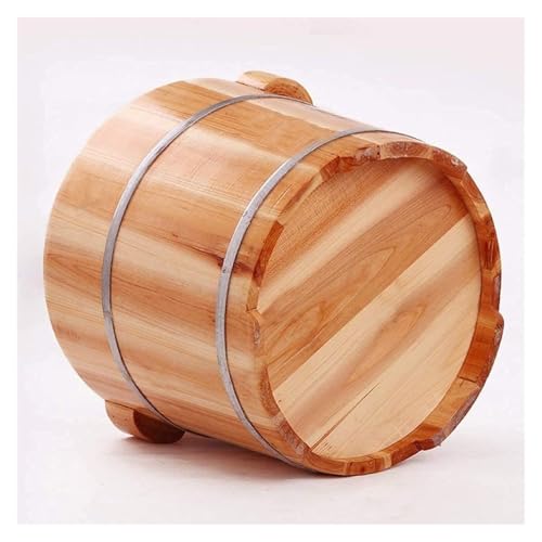 Bañera de pies de madera natural con cubierta para spa miniatura 2