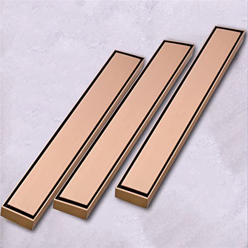 Siphon de douche linéaire pour douche italienne moderne, caniveau en acier 60 cm sans obstacle
