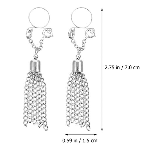 2 pares de anéis falsos para mamilo com clipe para mamilo e grampos para mamilo sem piercing para ma