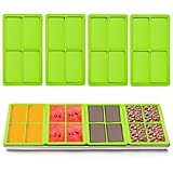 Large 4 Cavity Silicone Tray Dividers for Harvest Right Freeze Dryer Large Trays, 4 Pieces Green Silicone Trays for Harvest Right Freeze Dryer Accessories