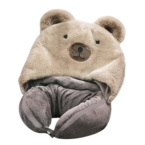 Set De Manta De Almohada Para El Cuello De Viaje - 2 En 1 Reposacabezas De Franela Y Tiro Acogedor, Cojín De Sueño Portátil Con Capucha | Soporte Cómodo Para Viajes Avión, Viajes De Larga Duración