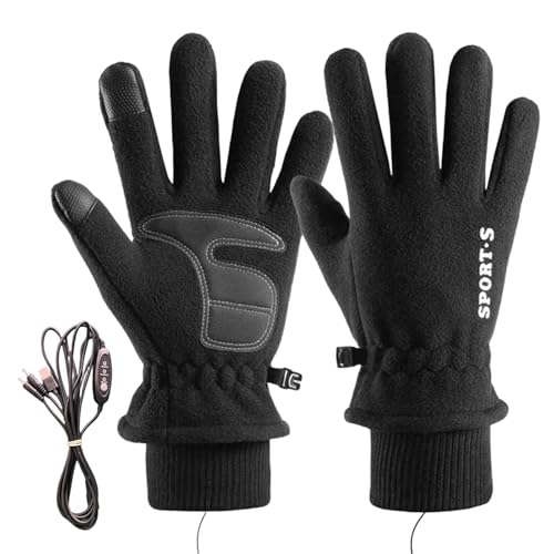Generico Guantes eléctricos, Guantes cálidos a Prueba de Viento | Guantes de esquí calientan Manos calentados, para Trabajo, Correr, Conducir, Ciclismo, esquí, Senderismo, al Aire Libre