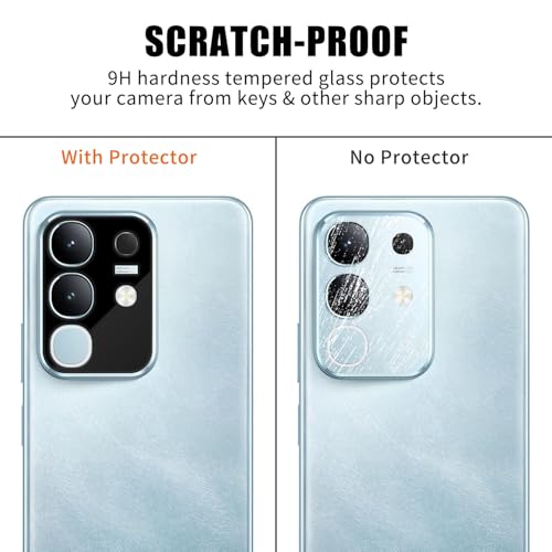 Image of 4youquality Back Camera Lens Protector Compatible with Vivo T4x (1 Pack) | 9H Tempered Glass Camera Guard | Military-Grade Anti Scratch Protection | Ultra Clear HD Lens Film | Bubble-Free Easy Installation | Case Friendly