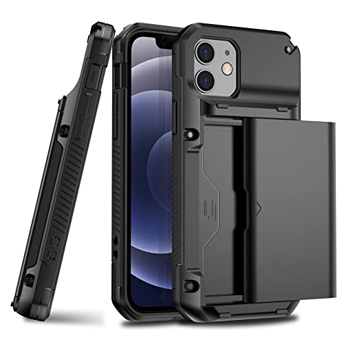 Coque antichoc iPhone 11 Pro Max noire avec rangement carte pour sorties