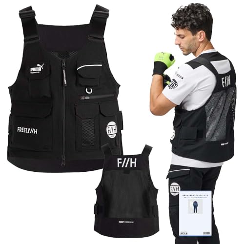 PUMA WORKWEAR �v�[�}���[�N�E�F�A ���[�N�x�X�g �q���~�R���{ �c�[���x�X�g ��ƒ� 1�� PG-3012G �u���b�N �� M �������}�j���A��1�� �Z�b�g�i �����Y ��ƕ� �`���b�L �㒅 �H�~ �ʔN ���[�N ���@�\ �ނ�