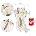 CEWOR Wedding Bouquets for Bride Bridesmaid, White Champagne Artificial Roses Flowers Wedding Decoration (7.5in)