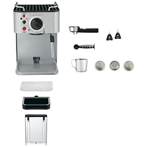 Cuisinart EM-100NP1 1.66 Quart Espresso Maker Machine, Stainless Steel, Manual