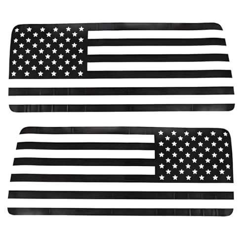 Image of Rear Window Decals Sliding Window Glass Emblem Stickers for Ford Bronco 2021 2022 2023 2024 Exterior Accessories (American Flag)