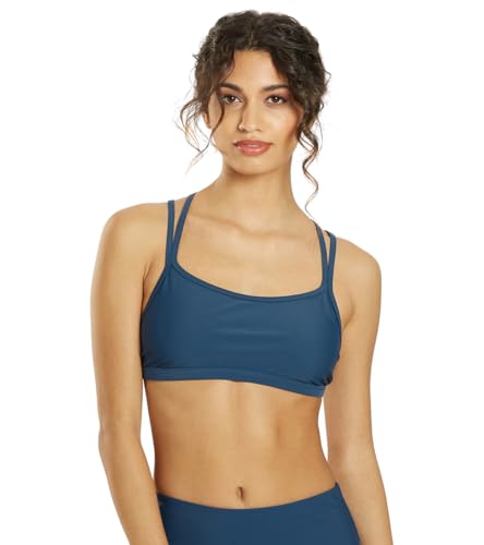 Image of Sporti Swimsuits Bikini Tops for Women, Double Cross & Round Neckline, Swim Top Bathing Suits, Women Bralette Swim Top