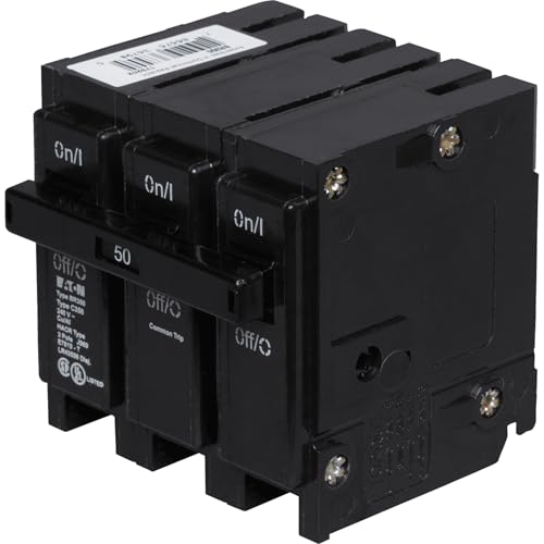 Eaton BR350 BR Series 3-Pole Breaker, 50 Amp, 3